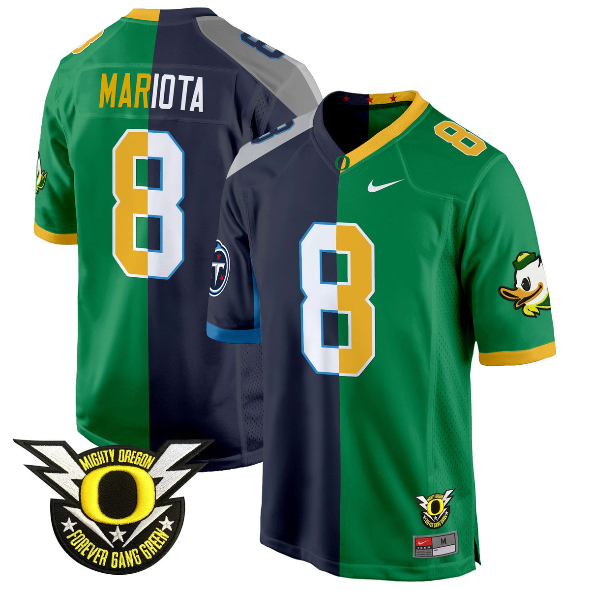 Oregon Ducks Split Game Jersey - All Stitched - image 11
