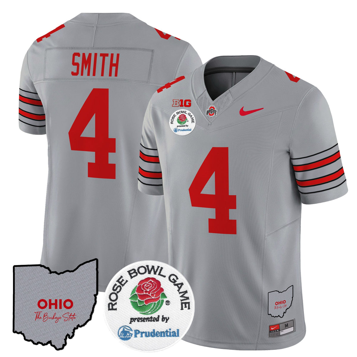 Men's Ohio State Buckeyes 'Heritage Stripe' Rose Bowl Vapor Limited Jersey - All Stitched - image 23