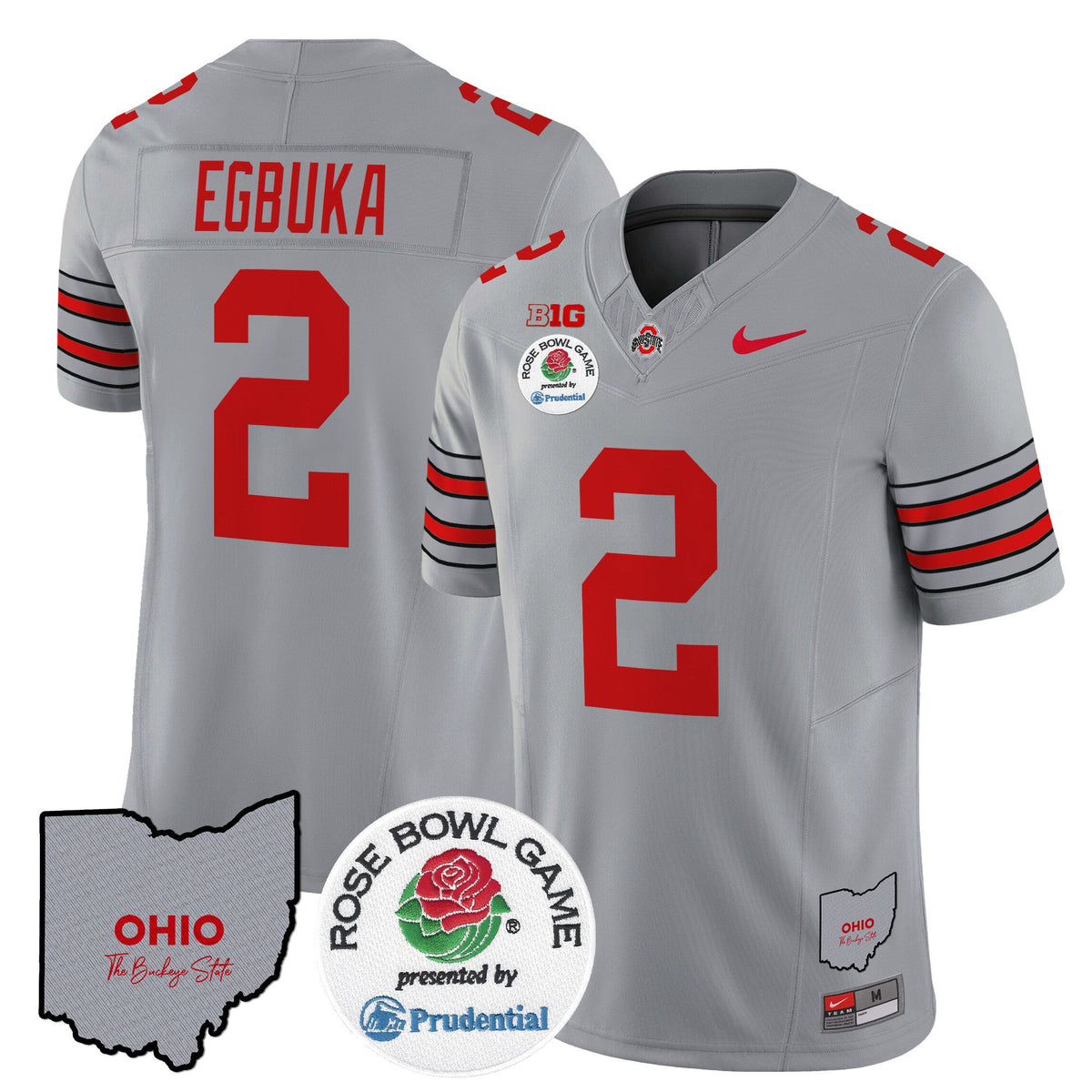 Men's Ohio State Buckeyes 'Heritage Stripe' Rose Bowl Vapor Limited Jersey - All Stitched - image 28