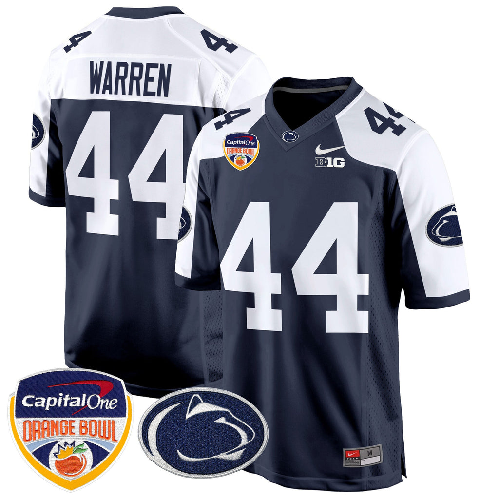 Men's Penn State Nittany Lions Orange Bowl Patch Game Jersey - All Stitched - image 3