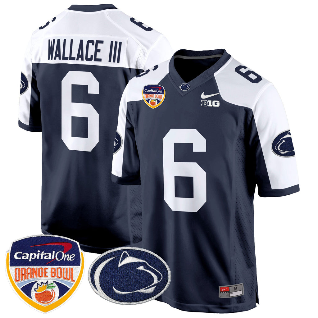 Men's Penn State Nittany Lions Orange Bowl Patch Game Jersey - All Stitched - image 6