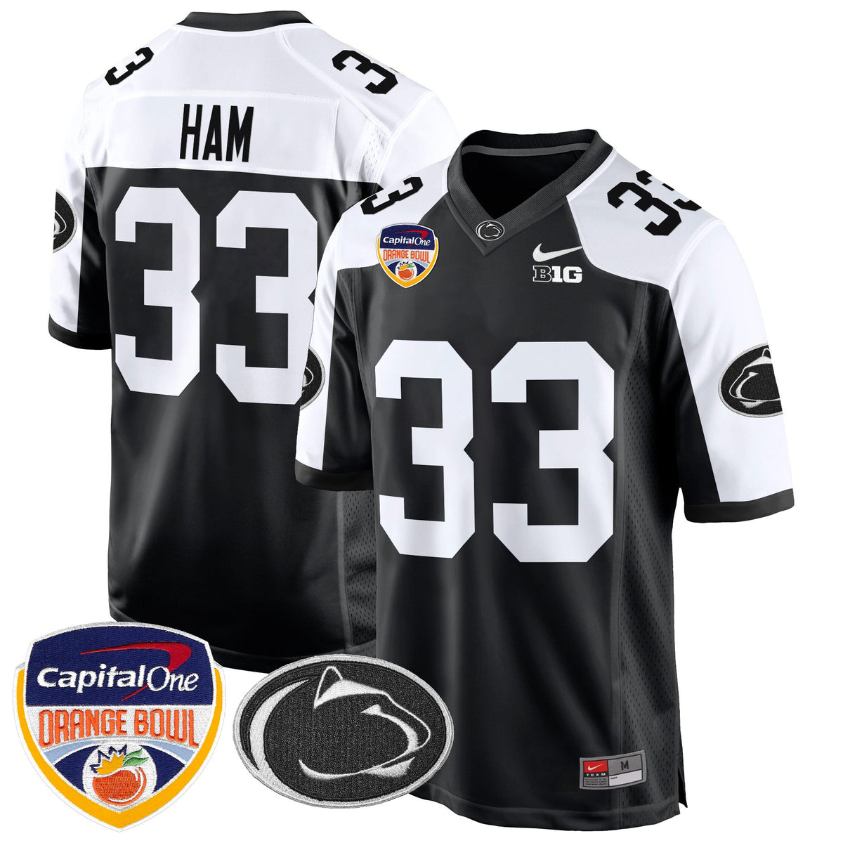 Men's Penn State Nittany Lions Orange Bowl Patch Game Jersey - All Stitched - image 13