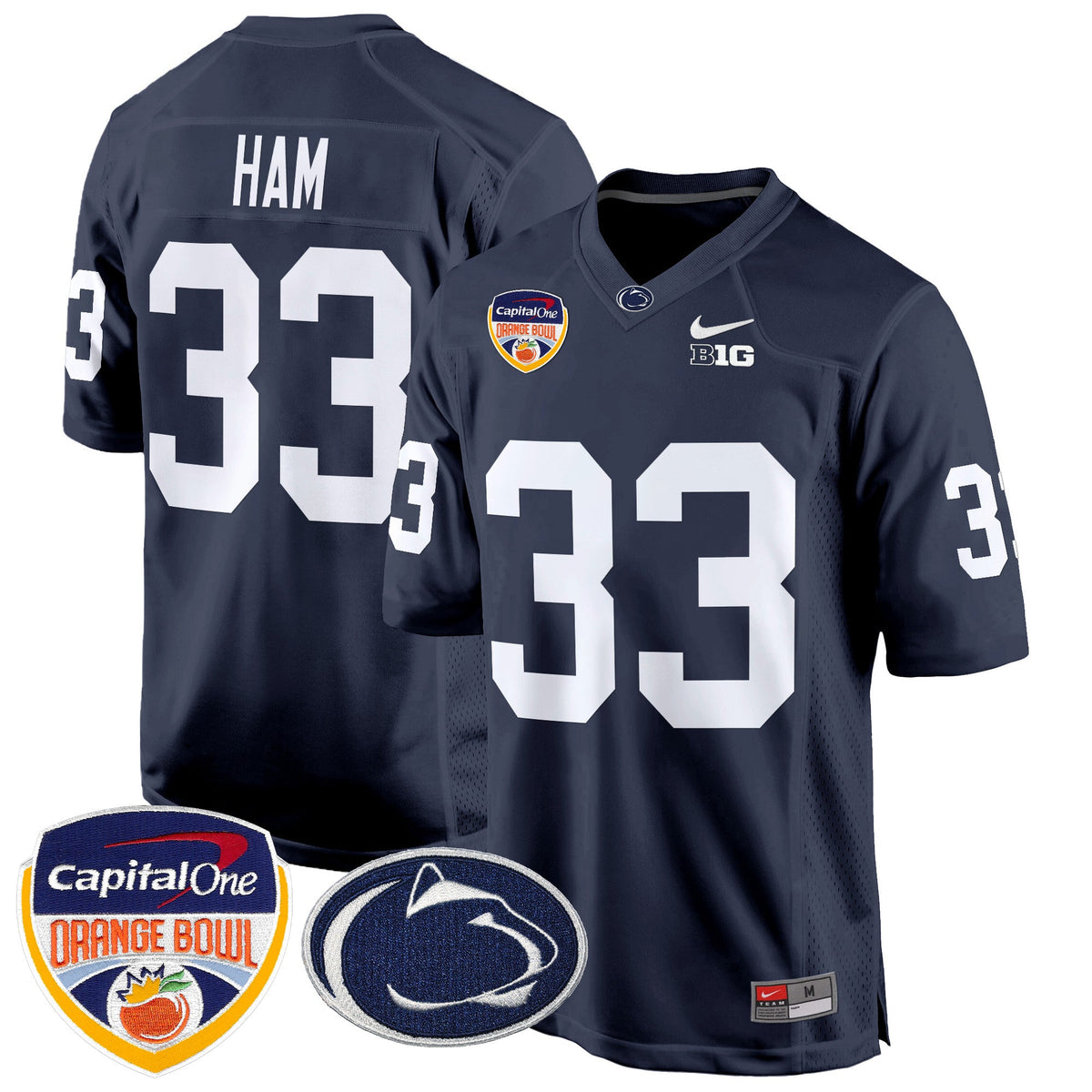 Men's Penn State Nittany Lions Orange Bowl Patch Game Jersey - All Stitched - image 22