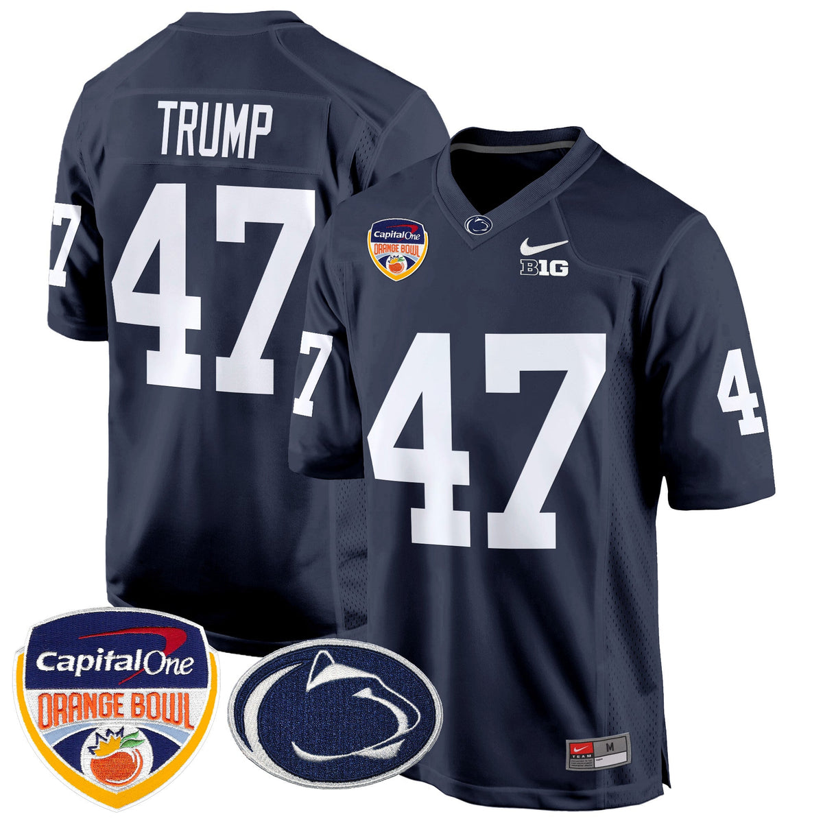Men's Penn State Nittany Lions Orange Bowl Patch Game Jersey - All Stitched - image 26