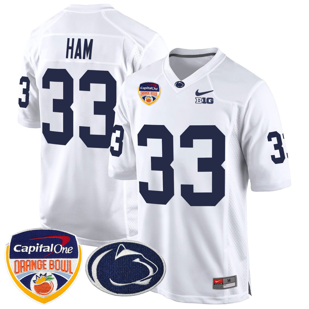 Men's Penn State Nittany Lions Orange Bowl Patch Game Jersey - All Stitched - image 31