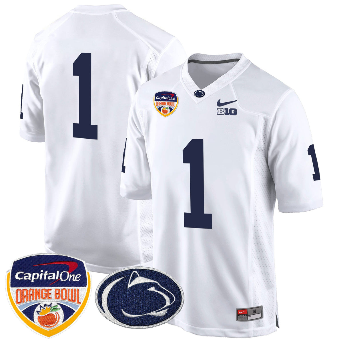 Men's Penn State Nittany Lions Orange Bowl Patch Game Jersey - All Stitched - image 36