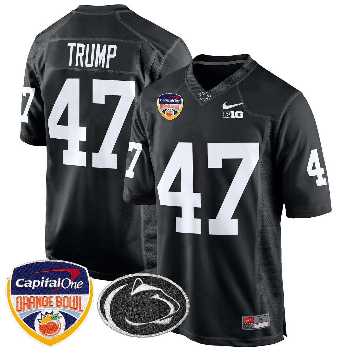 Men's Penn State Nittany Lions Orange Bowl Patch Game Jersey - All Stitched - image 44