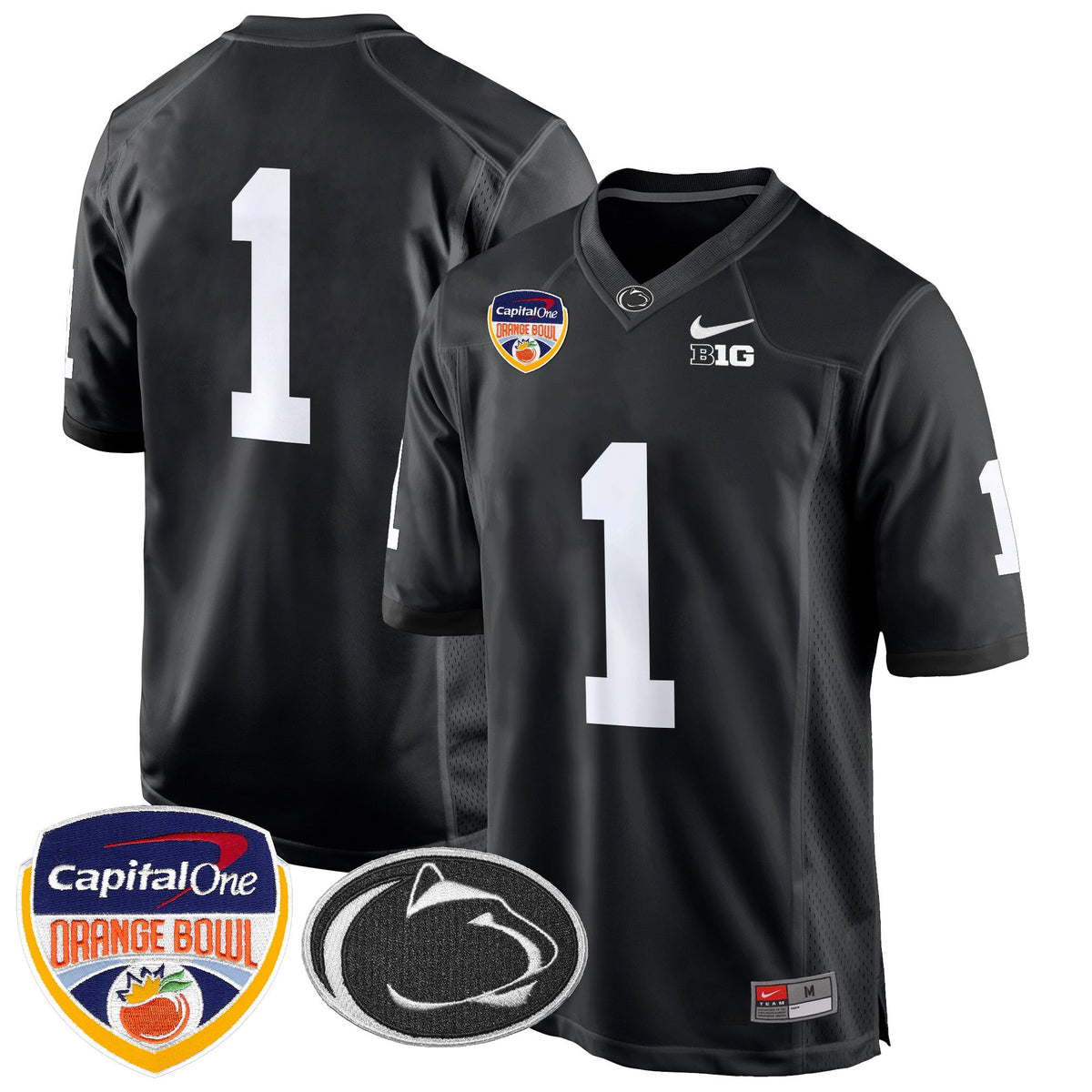 Men's Penn State Nittany Lions Orange Bowl Patch Game Jersey - All Stitched - image 45