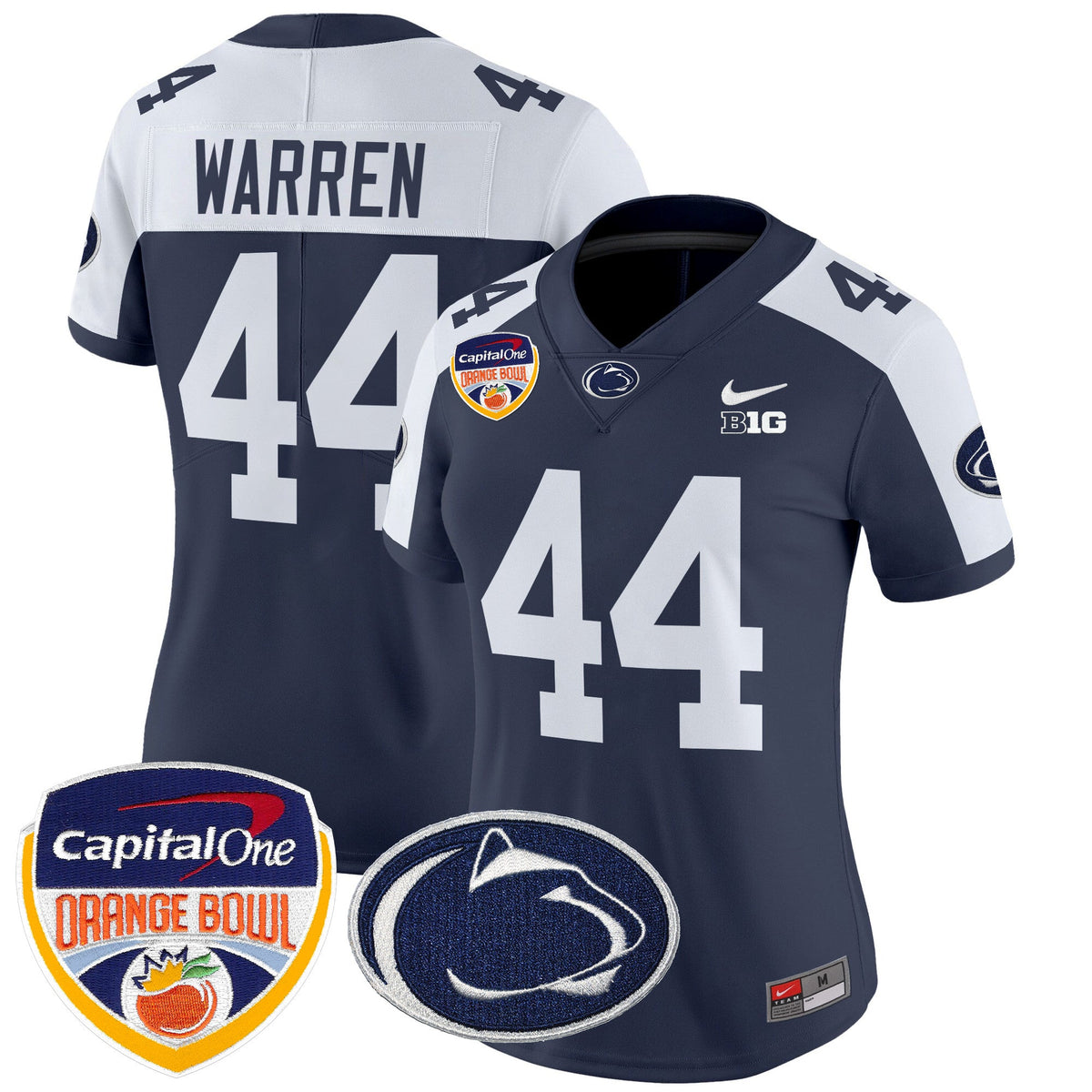 Women's Penn State Nittany Lions Orange Bowl Patch Vapor Limited Jersey V2 - All Stitched - image 3