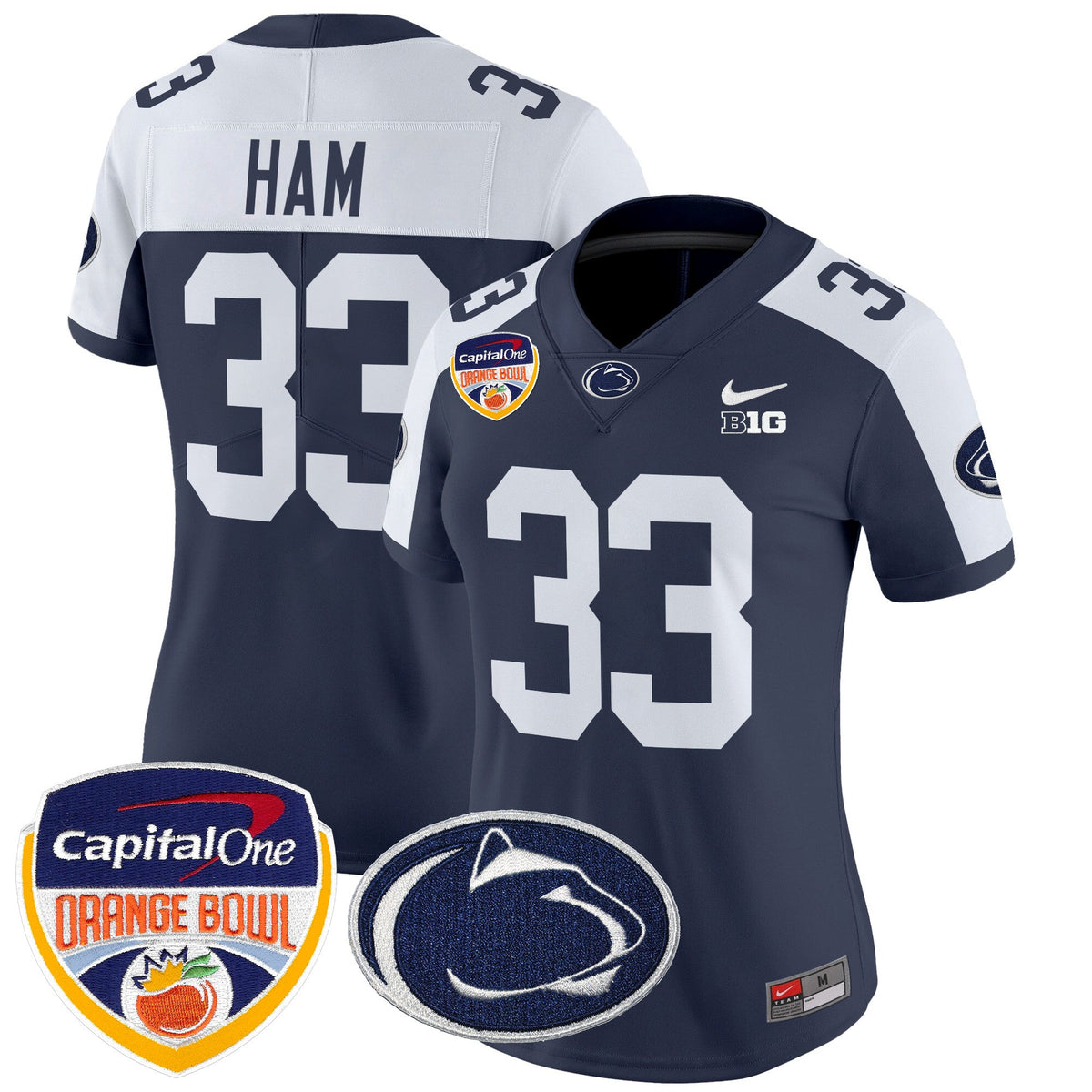 Women's Penn State Nittany Lions Orange Bowl Patch Vapor Limited Jersey V2 - All Stitched - image 4