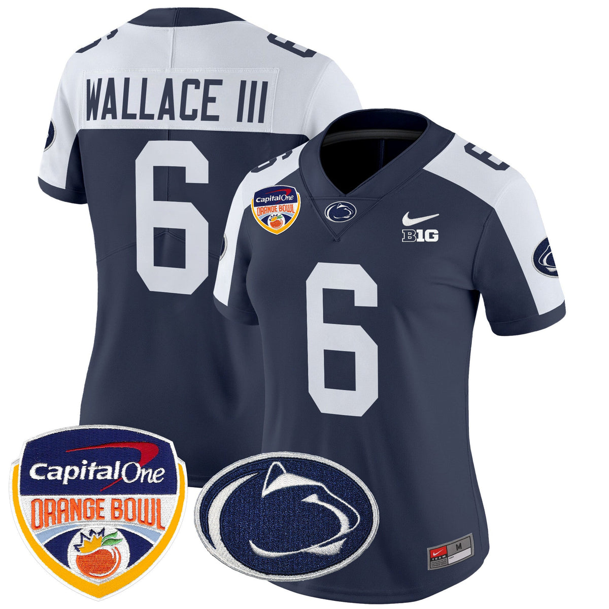Women's Penn State Nittany Lions Orange Bowl Patch Vapor Limited Jersey V2 - All Stitched - image 6
