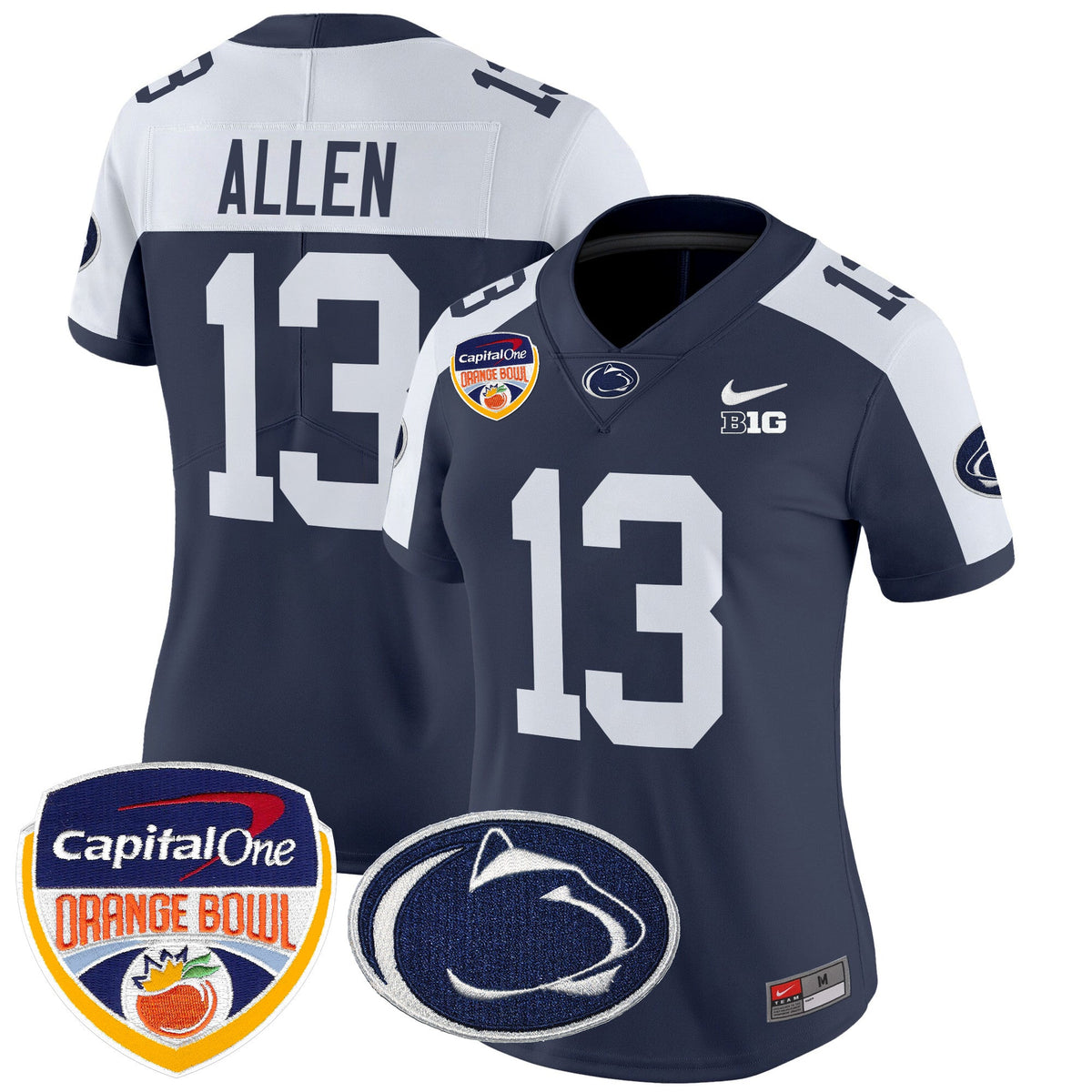 Women's Penn State Nittany Lions Orange Bowl Patch Vapor Limited Jersey V2 - All Stitched - image 7