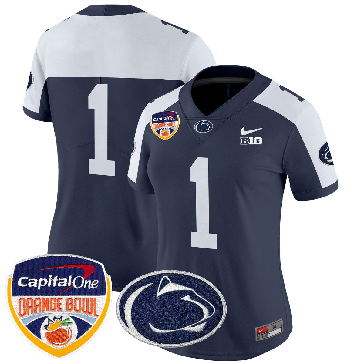 Women's Penn State Nittany Lions Orange Bowl Patch Vapor Limited Jersey V2 - All Stitched - image 9