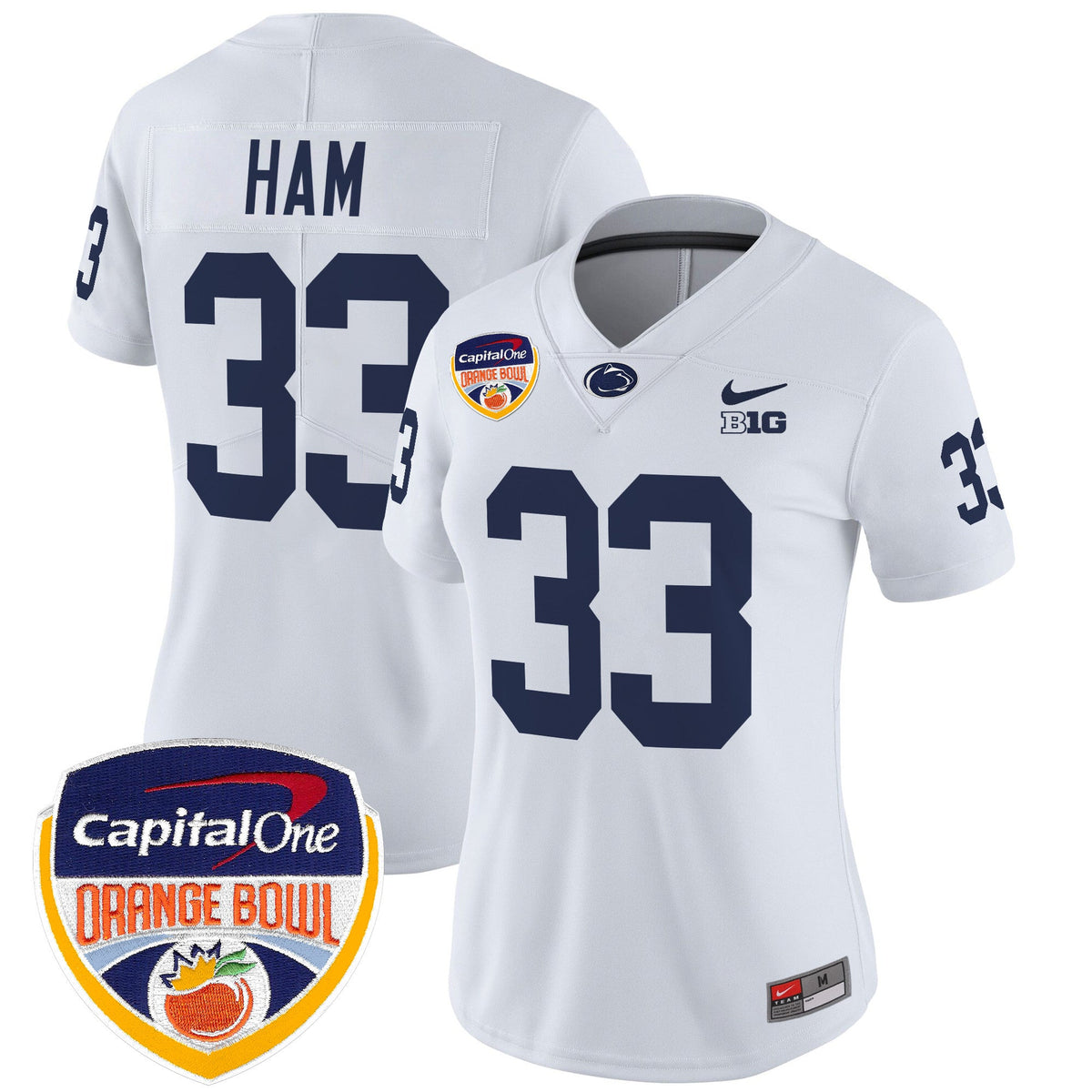 Women's Penn State Nittany Lions Orange Bowl Patch Vapor Limited Jersey V2 - All Stitched - image 31