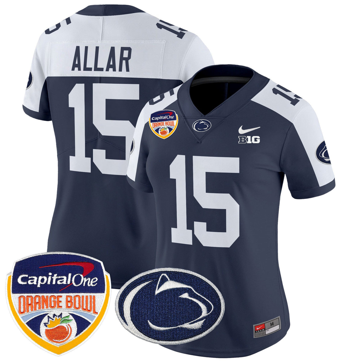 Women's Penn State Nittany Lions Orange Bowl Patch Vapor Limited Jersey V2 - All Stitched - image 1