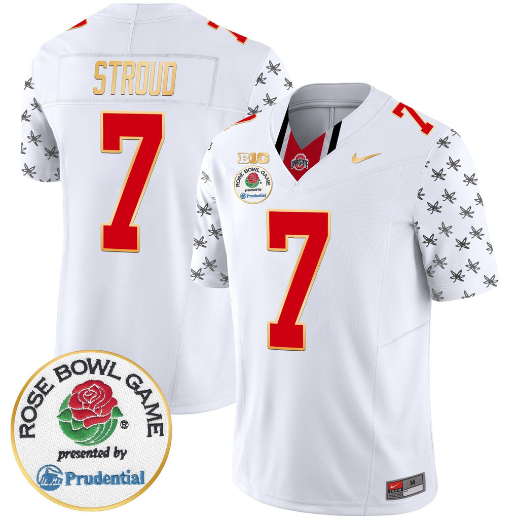 Men's Ohio State Buckeyes Rose Bowl Gold Trim Vapor Limited Jersey - All Stitched - image 7