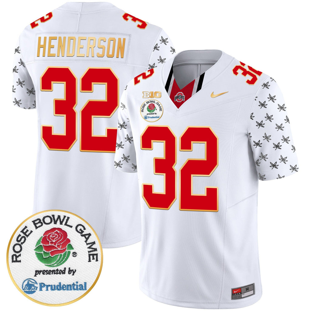 Men's Ohio State Buckeyes Rose Bowl Gold Trim Vapor Limited Jersey - All Stitched - image 8