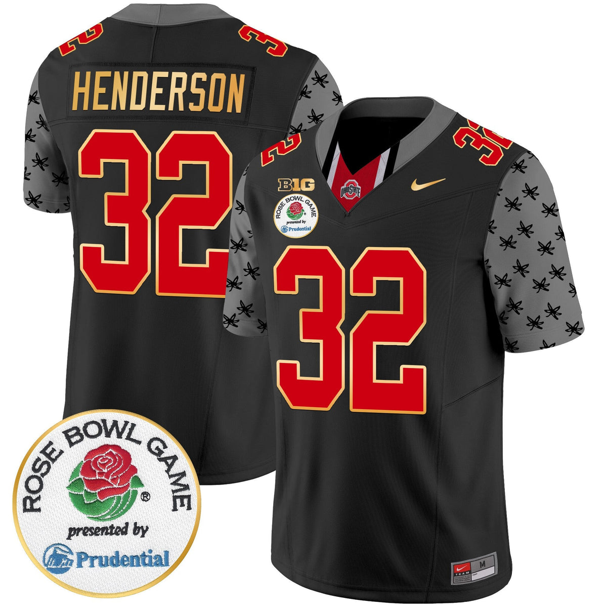 Men's Ohio State Buckeyes Rose Bowl Gold Trim Vapor Limited Jersey - All Stitched - image 17