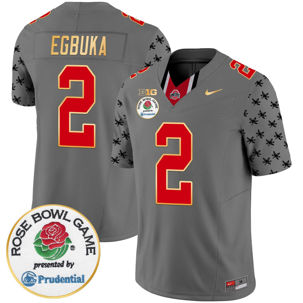 Men's Ohio State Buckeyes Rose Bowl Gold Trim Vapor Limited Jersey - All Stitched - image 28