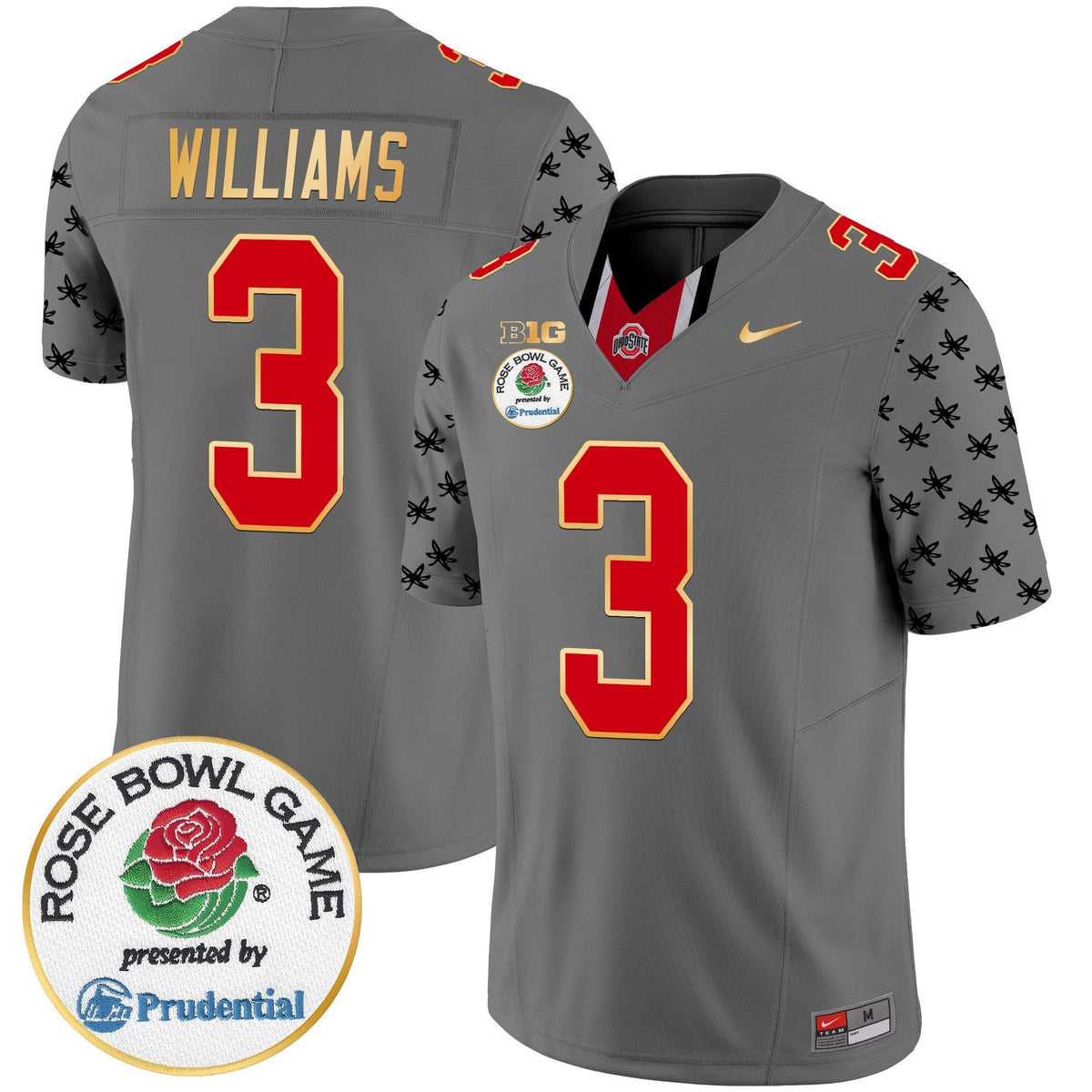 Men's Ohio State Buckeyes Rose Bowl Gold Trim Vapor Limited Jersey - All Stitched - image 29