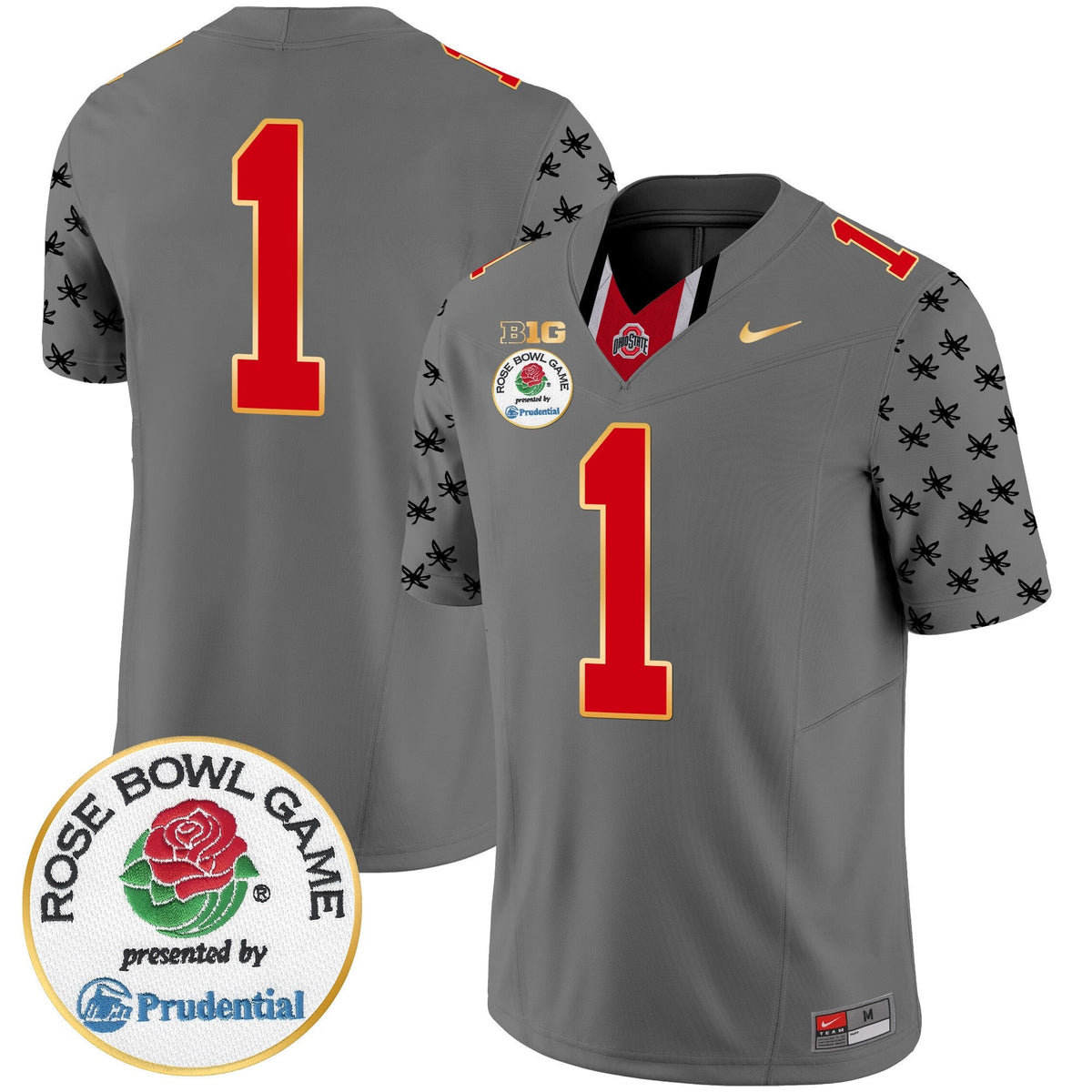 Men's Ohio State Buckeyes Rose Bowl Gold Trim Vapor Limited Jersey - All Stitched - image 30