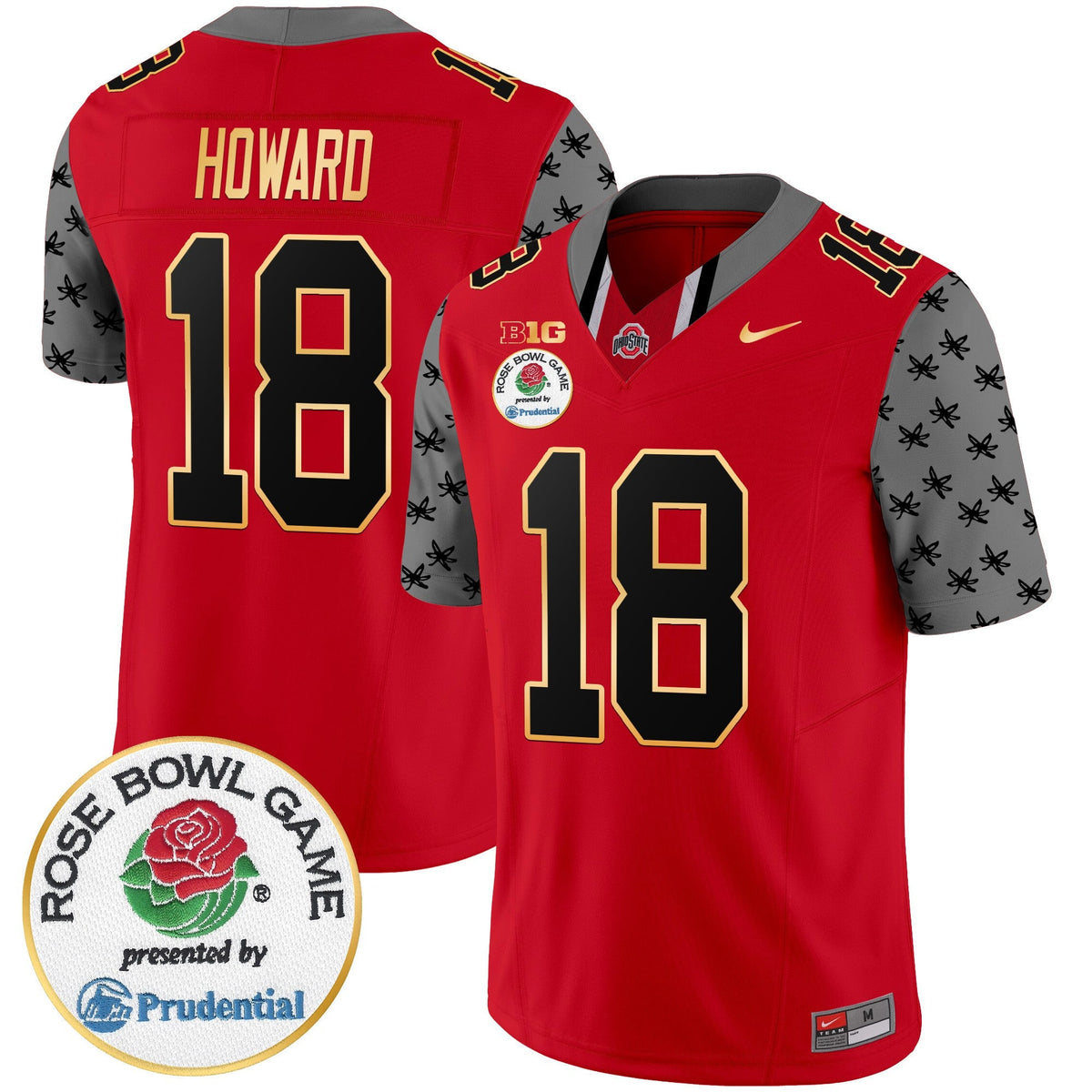 Men's Ohio State Buckeyes Rose Bowl Gold Trim Vapor Limited Jersey - All Stitched - image 32
