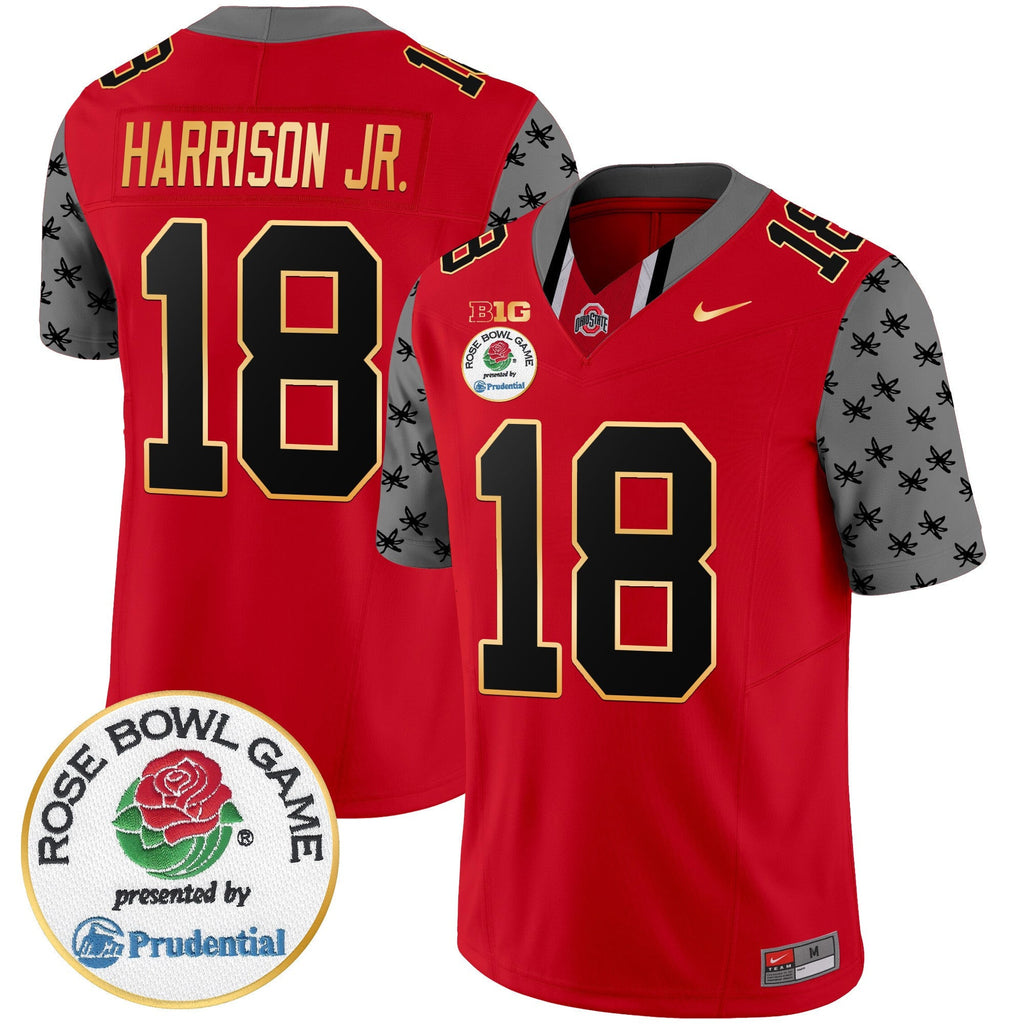 Men's Ohio State Buckeyes Rose Bowl Gold Trim Vapor Limited Jersey - All Stitched - image 35