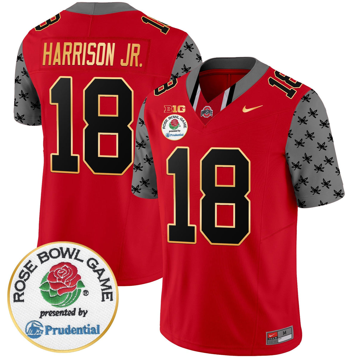 Men's Ohio State Buckeyes Rose Bowl Gold Trim Vapor Limited Jersey - All Stitched - image 35