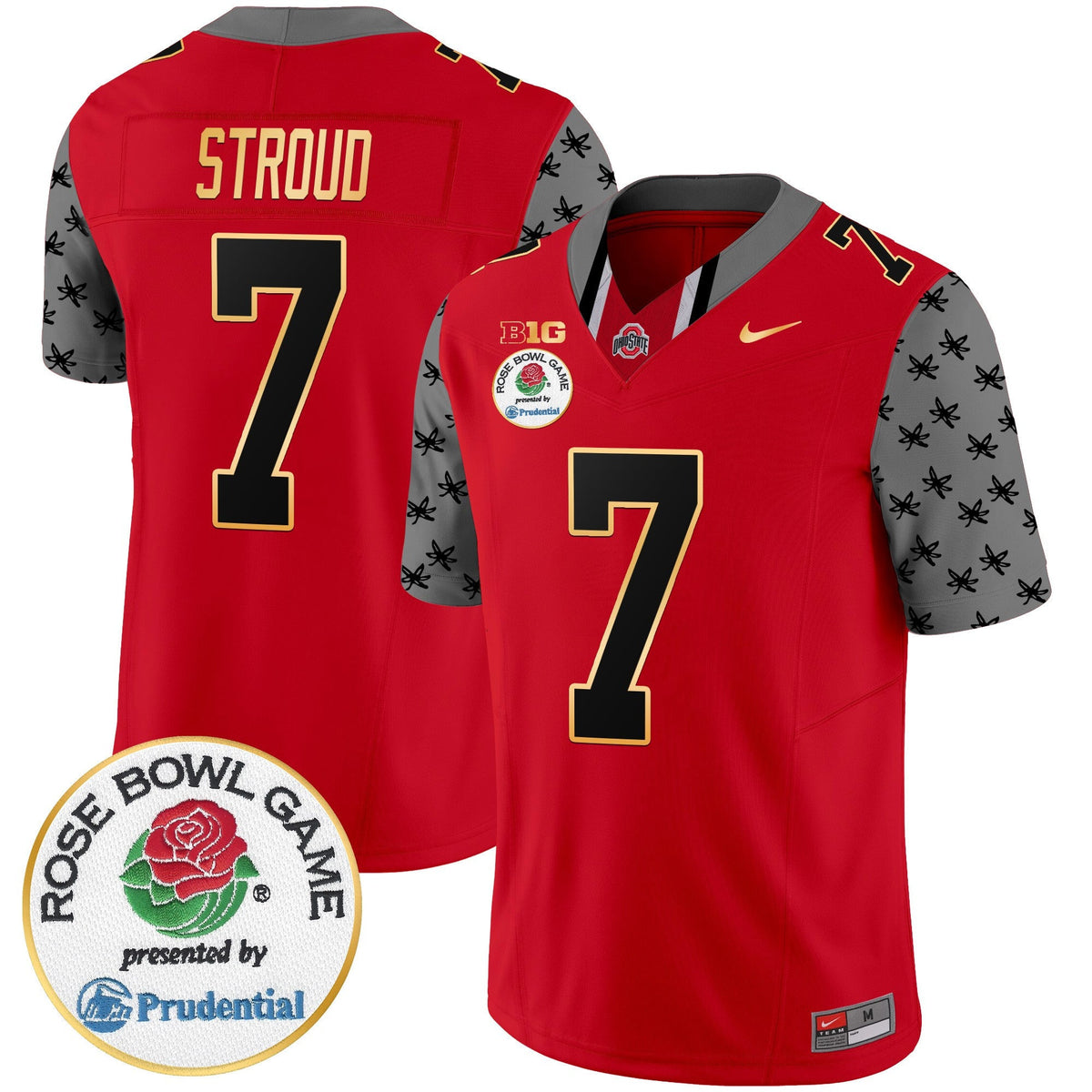 Men's Ohio State Buckeyes Rose Bowl Gold Trim Vapor Limited Jersey - All Stitched - image 36