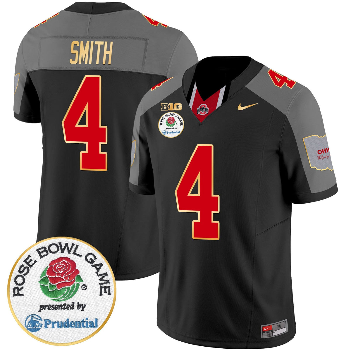 Men's Ohio State Buckeyes Rose Bowl Gold Trim Vapor Limited Jersey - All Stitched - image 41
