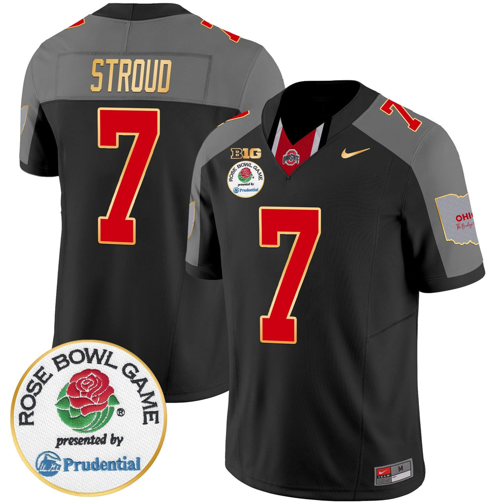 Men's Ohio State Buckeyes Rose Bowl Gold Trim Vapor Limited Jersey - All Stitched - image 46