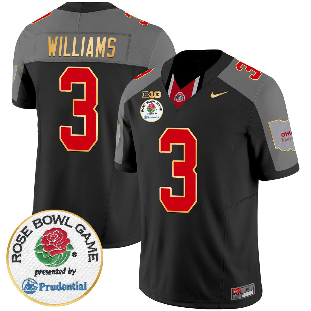 Men's Ohio State Buckeyes Rose Bowl Gold Trim Vapor Limited Jersey - All Stitched - image 49