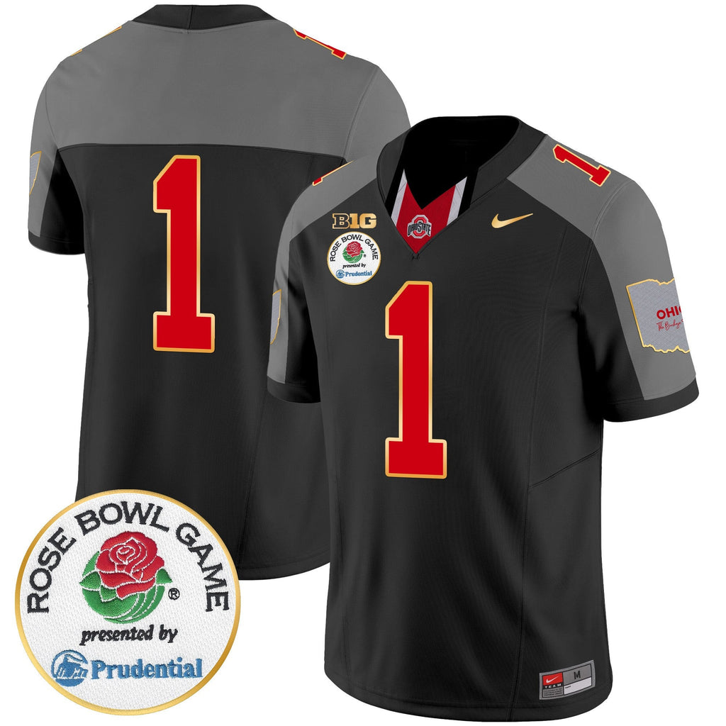 Men's Ohio State Buckeyes Rose Bowl Gold Trim Vapor Limited Jersey - All Stitched - image 50