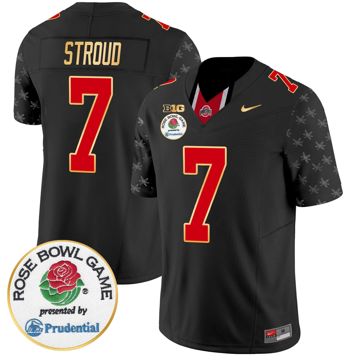 Men's Ohio State Buckeyes Rose Bowl Gold Trim Vapor Limited Jersey - All Stitched - image 56