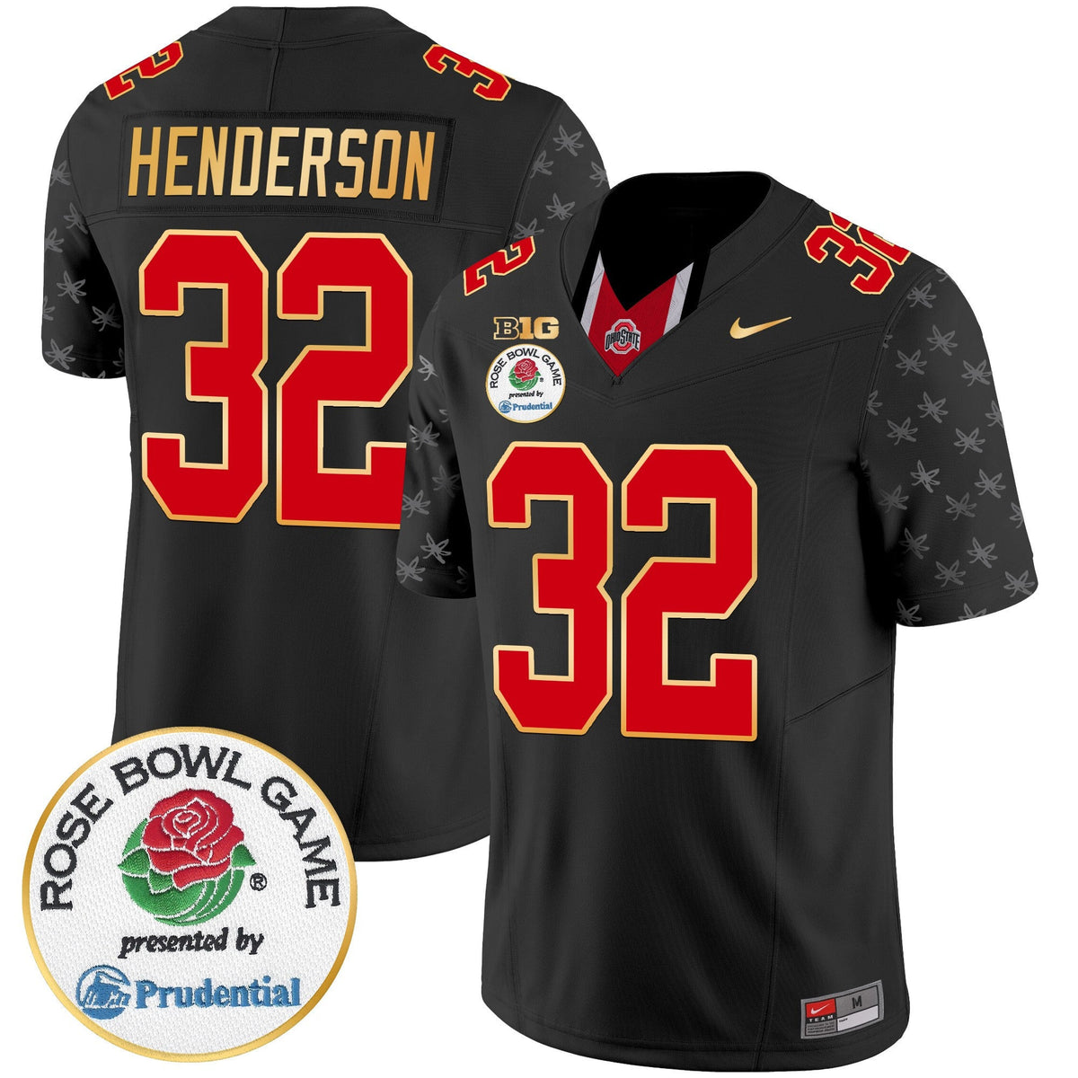 Men's Ohio State Buckeyes Rose Bowl Gold Trim Vapor Limited Jersey - All Stitched - image 57