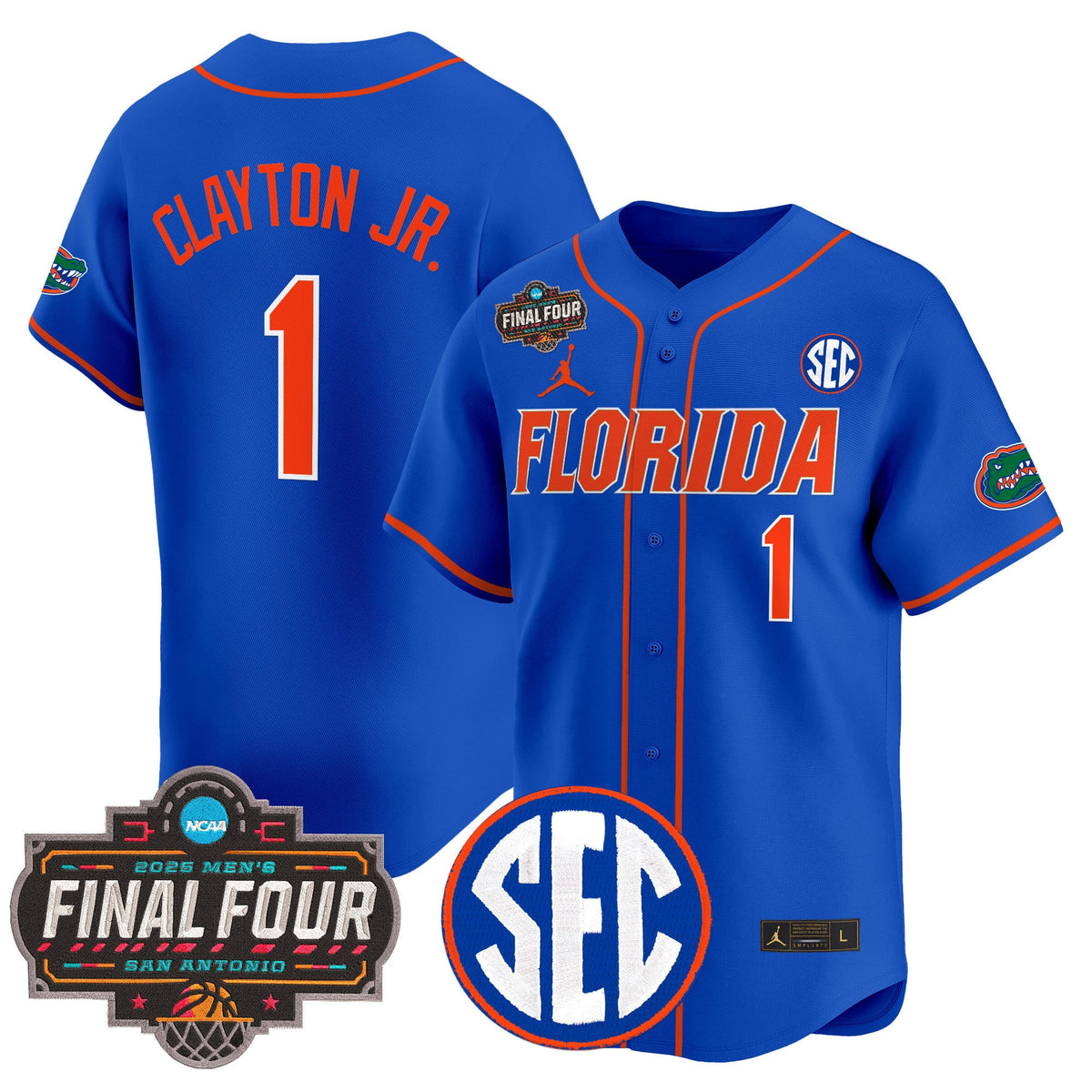 Men's Florida Gators 2025 Final Four Patch Vapor Baseball Jersey - All Stitched - image 2