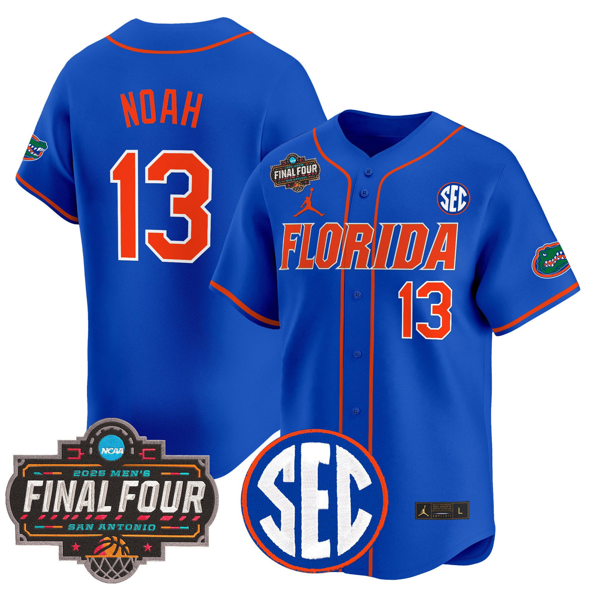 Men's Florida Gators 2025 Final Four Patch Vapor Baseball Jersey - All Stitched - image 6