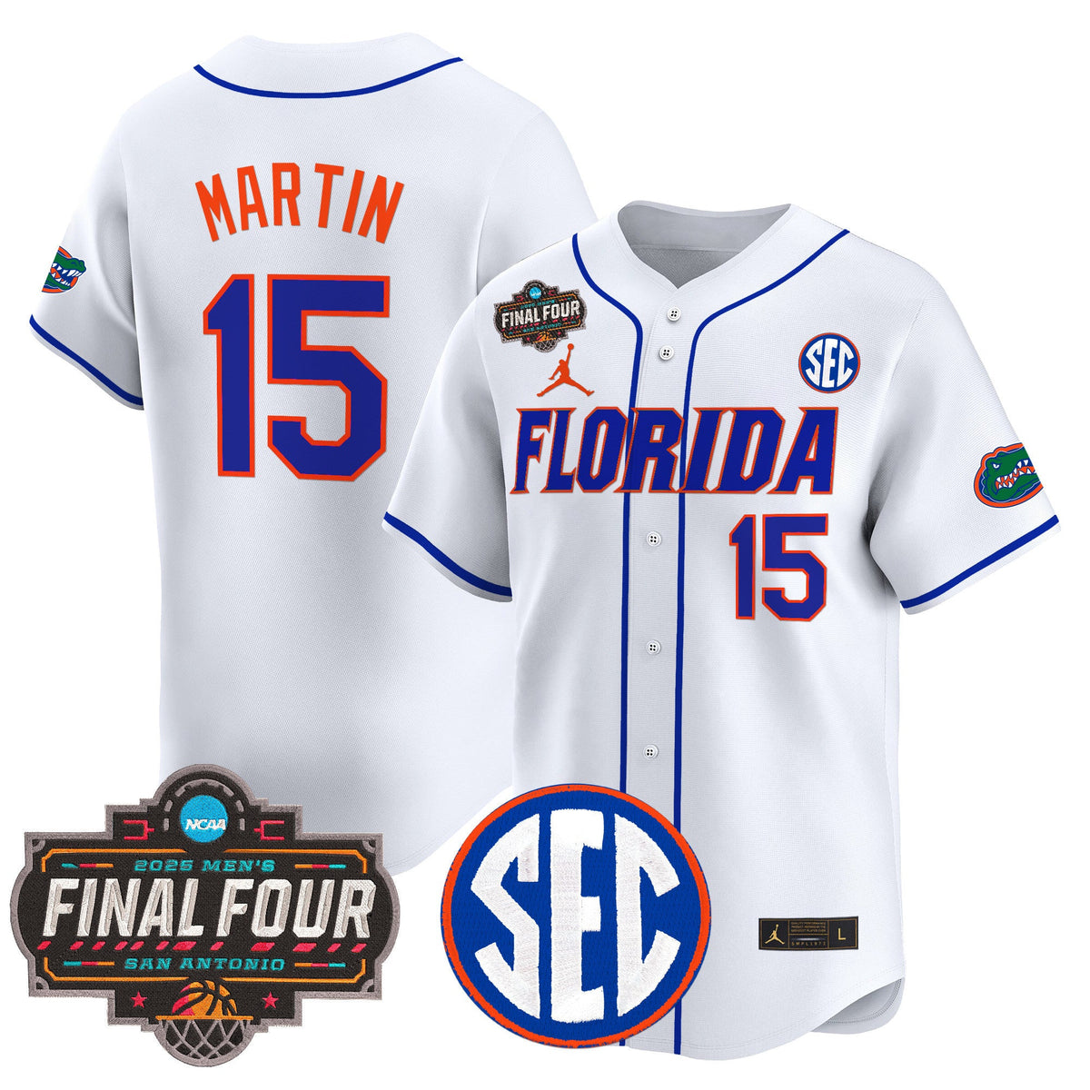 Men's Florida Gators 2025 Final Four Patch Vapor Baseball Jersey - All Stitched - image 8