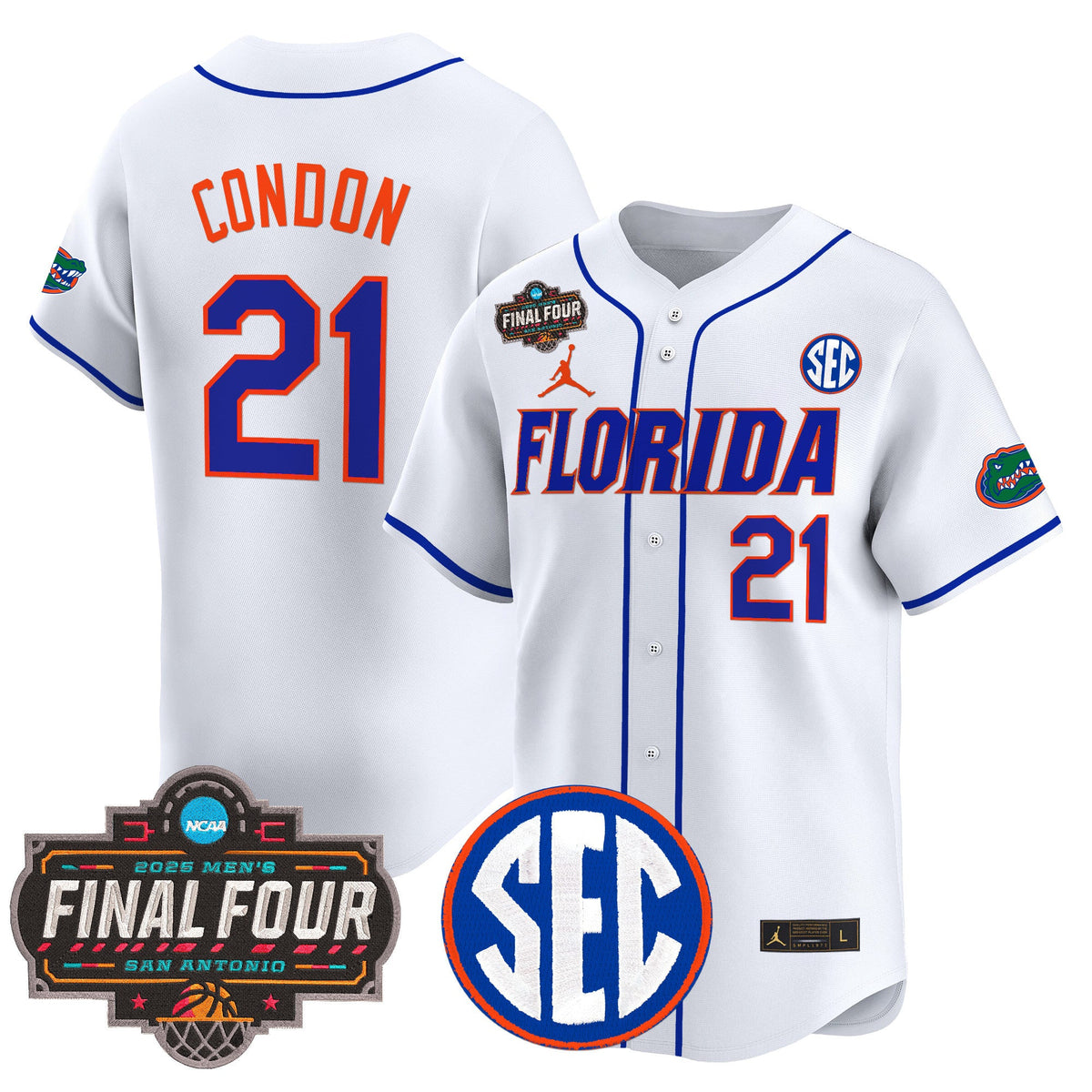 Men's Florida Gators 2025 Final Four Patch Vapor Baseball Jersey - All Stitched - image 10