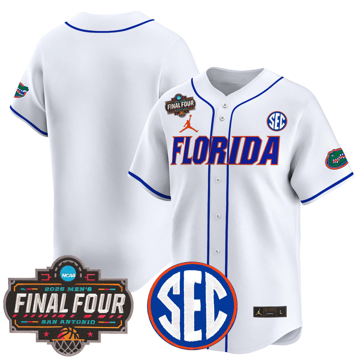 Men's Florida Gators 2025 Final Four Patch Vapor Baseball Jersey - All Stitched - image 14