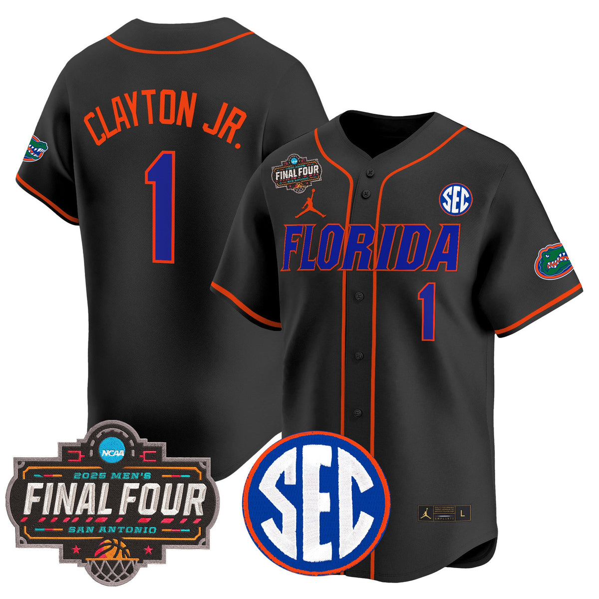 Men's Florida Gators 2025 Final Four Patch Vapor Baseball Jersey - All Stitched - image 16