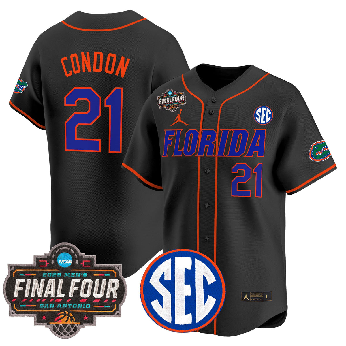Men's Florida Gators 2025 Final Four Patch Vapor Baseball Jersey - All Stitched - image 17
