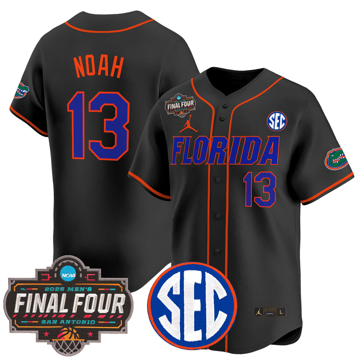 Men's Florida Gators 2025 Final Four Patch Vapor Baseball Jersey - All Stitched - image 20