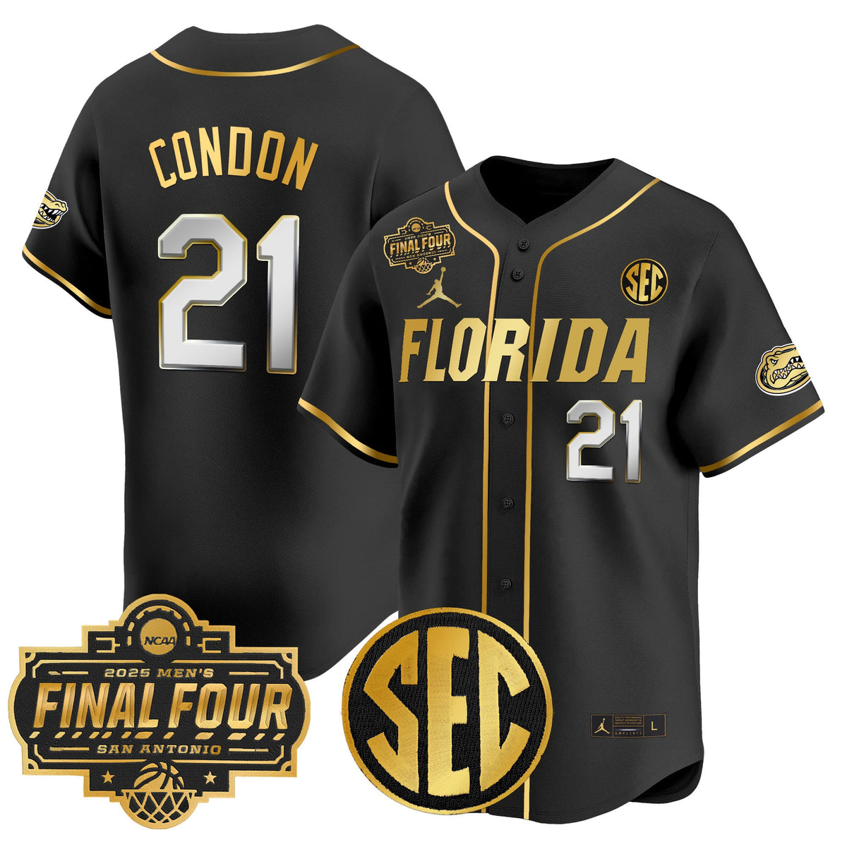 Men's Florida Gators 2025 Final Four Patch Vapor Baseball Jersey - All Stitched - image 24