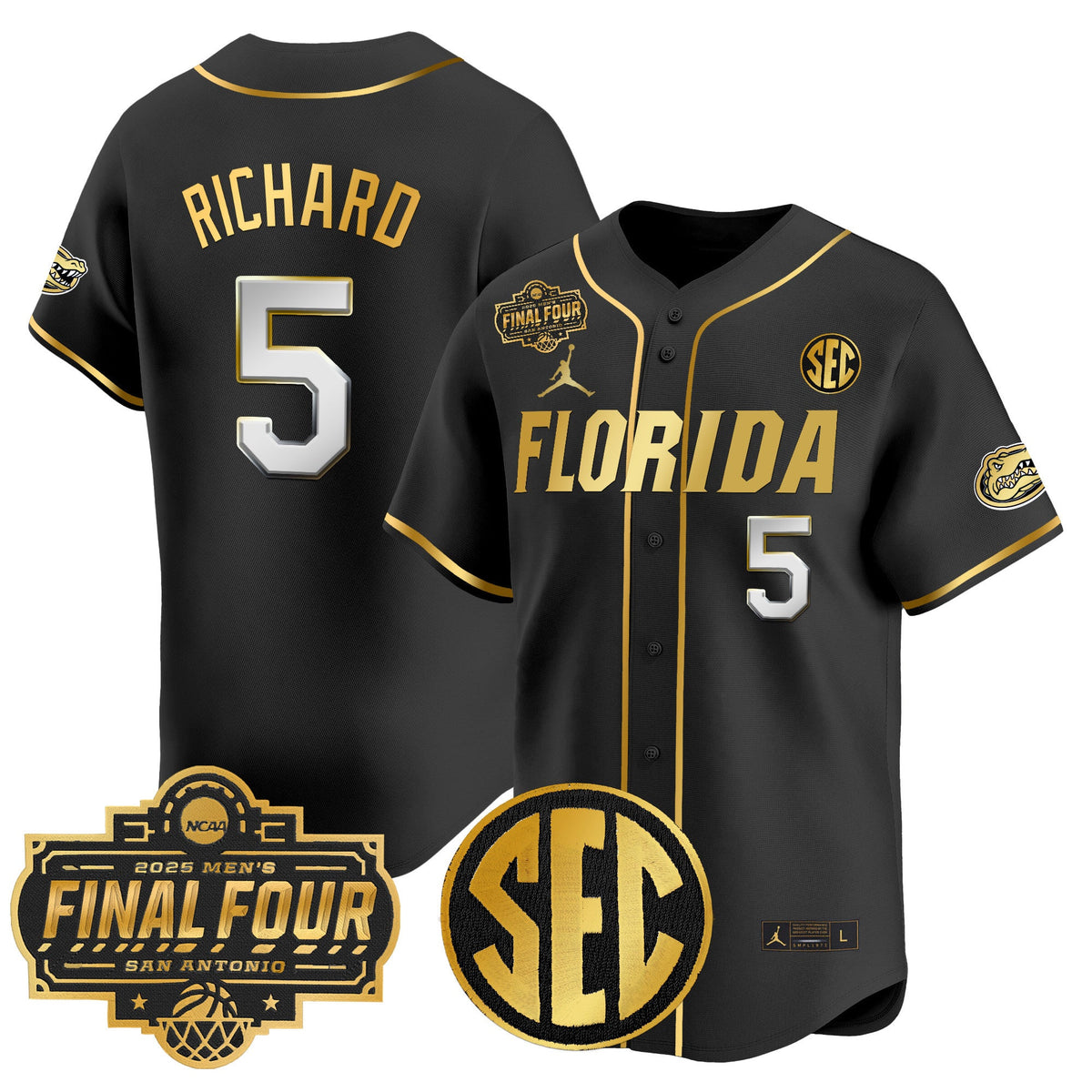 Men's Florida Gators 2025 Final Four Patch Vapor Baseball Jersey - All Stitched - image 25