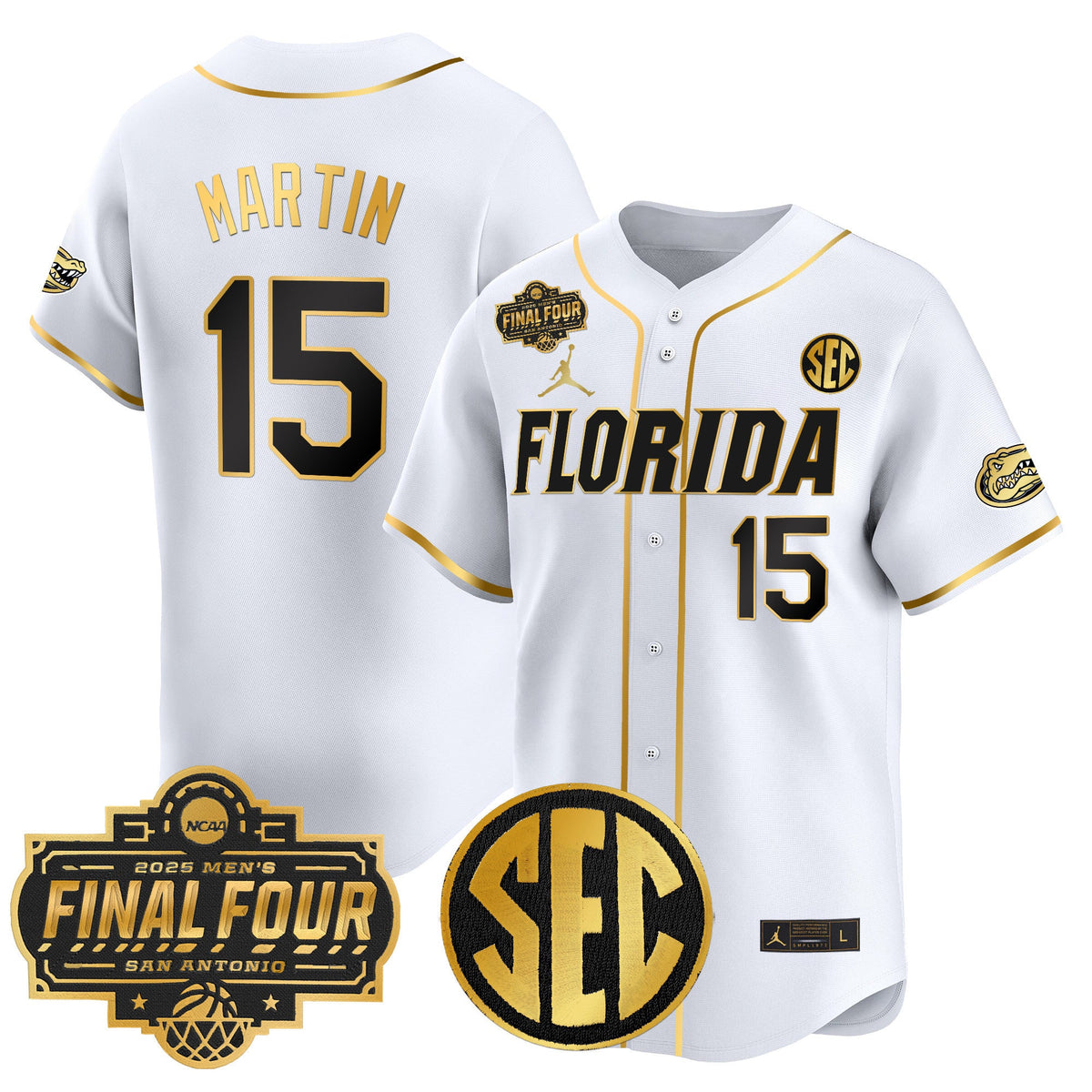 Men's Florida Gators 2025 Final Four Patch Vapor Baseball Jersey - All Stitched - image 29