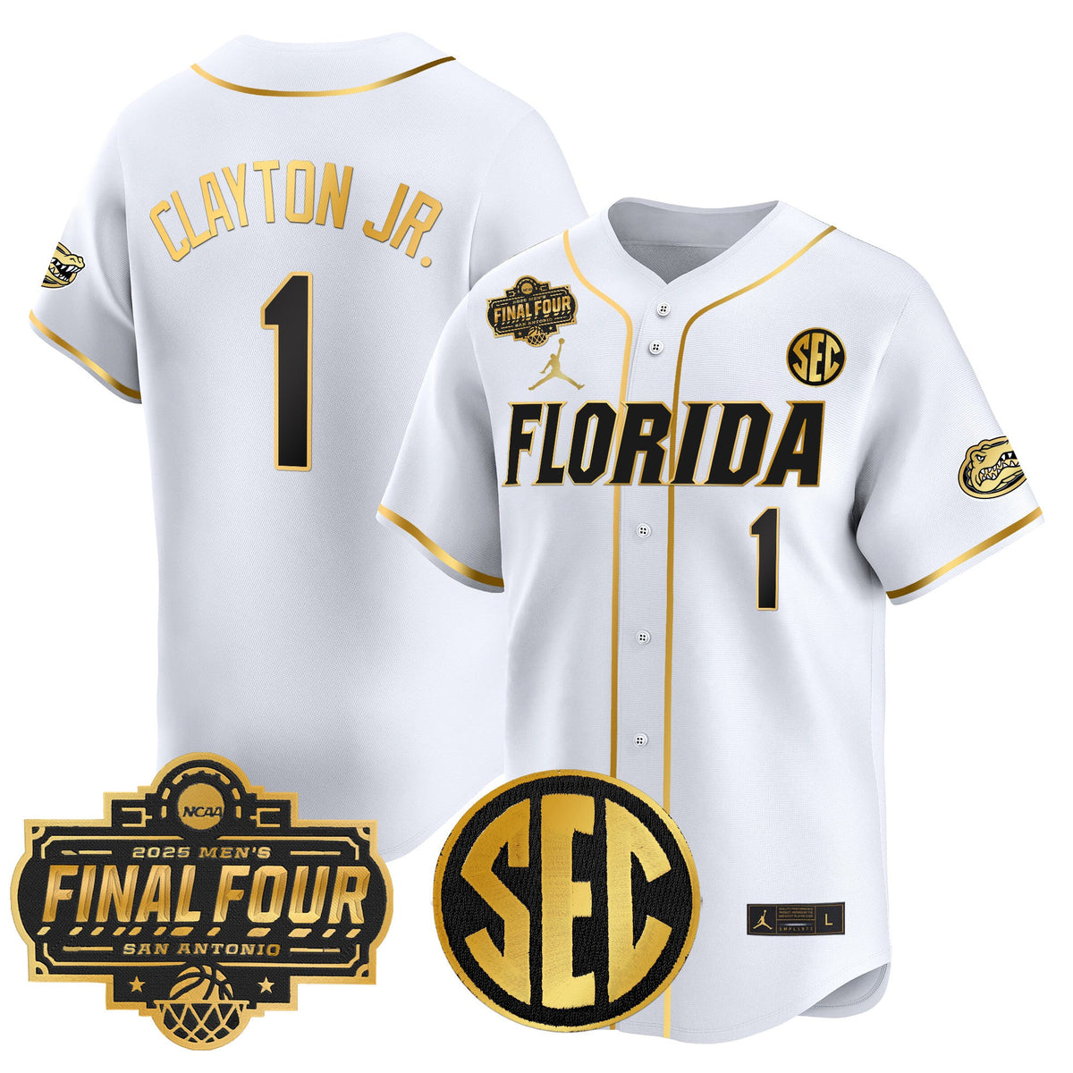 Men's Florida Gators 2025 Final Four Patch Vapor Baseball Jersey - All Stitched - image 30