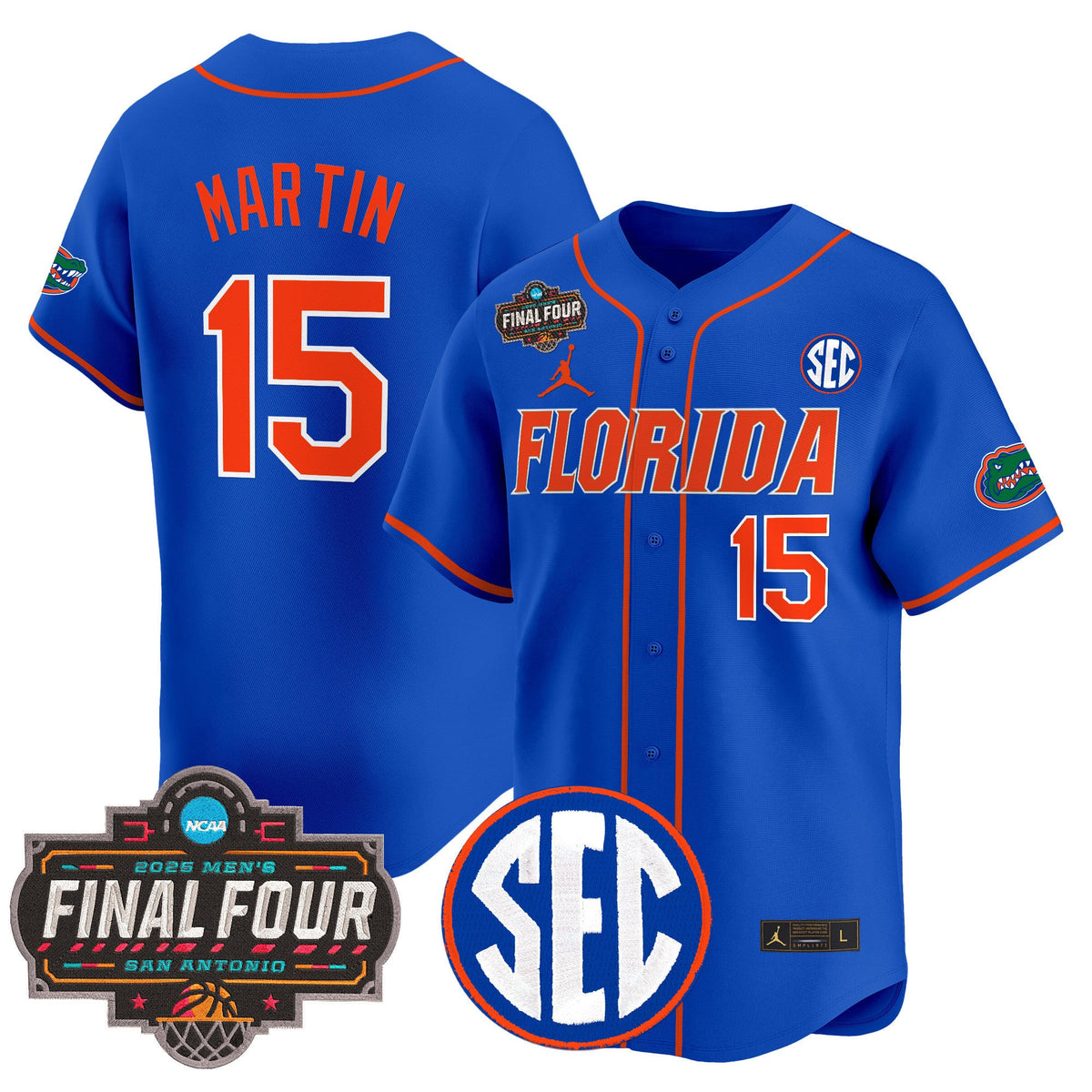 Men's Florida Gators 2025 Final Four Patch Vapor Baseball Jersey - All Stitched - image 1
