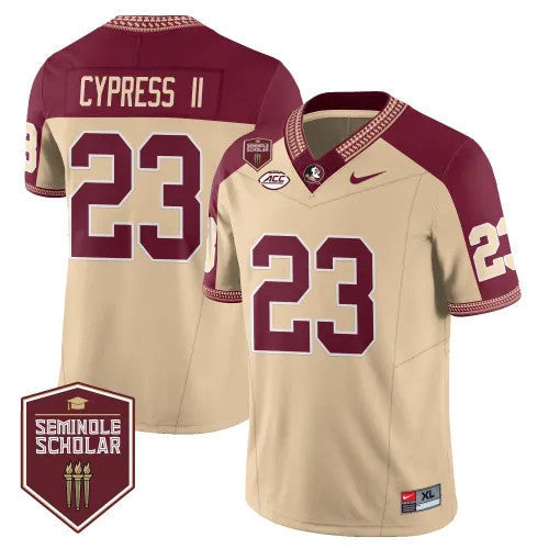 Men’s Florida State Seminoles Football Vapor Gold Jersey – Seminole Scholar – All Stitched - image 3