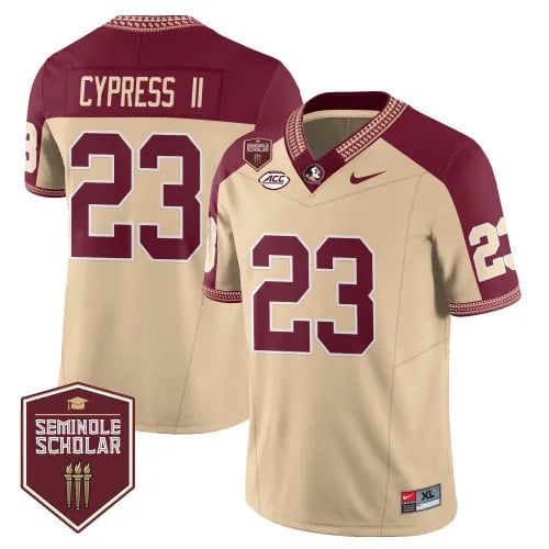 Men’s Florida State Seminoles Football Vapor Gold Jersey – Seminole Scholar – All Stitched - image 7